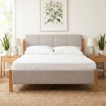 MOANA Wooden Post Queen Bed-Light Grey