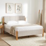 MOANA Wooden Post Queen Bed-Light Grey - Image 2