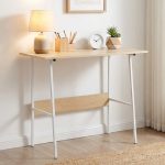 A151 80x35cm compact size study desk-White OAK