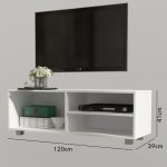 AMMAN 120cm 4 Feet TV Cabinet-White - Image 3