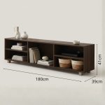 AMMAN 180cm 6 Feet TV Cabinet-Walnut - Image 9