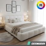 CUSTOM MADE-POPPY Tofu Style Sheep Wool Bed Frame-Queen & King Only