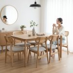 HADDEN 6 Seater Dining Set-Natural