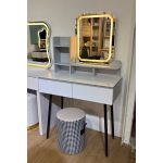 LACEY Touch Sensor LED Mirror Light Dressing Table With Stool - Image 5