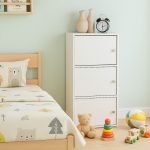 MELODY 3 Door Storage Cabinet-White