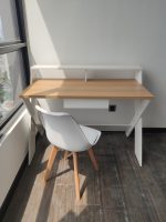 KIAN 120cm Study Desk With Hutch-White+Oak - Image 8