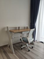 KIAN 120cm Study Desk With Hutch-White+Oak - Image 11