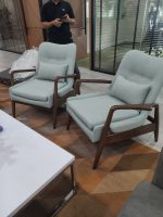 SPENCER Lounge Chair With Foot Stool-Aquamarine - Image 15