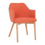 GITEL Fabric Arm Chair-Orange