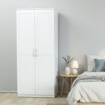 ARLO 2 Door Shelves  Storage Wardrobe-White - Image 2