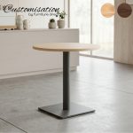 PAUL Round Solid Wood Top Square Base Cafe Table-Various Sizes