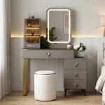 GUZMAN LED Mirror Expandable Dressing Table Set