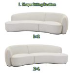 CUSTOM MADE-HENNA 3 Seater Curve Shaped Sofa - Image 5