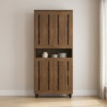 MILO 4 Door Storage Cabinet-Walnut