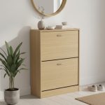 PEREZ 2 Door Shoe Cabinet-Oak