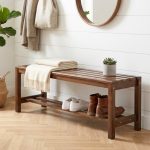 SPRING 120CM Wooden Shoe Bench-Cappuccino