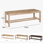SPRING 120CM Solid Wood Bench-Natural - Image 3