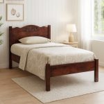 SYEDA Super Single Wooden Bed Frame-Dirty Oak