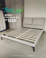 BEAUX Queen Size Bed Frame-Beige - Image 12
