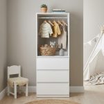 VESTA 3 Drawers Kids Open Wardrobe-White