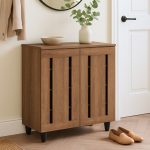 MILO 2 Door Shoe Cabinet-Walnut