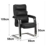 T607 PU Leather Director Chair-Black - Image 3