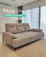 CUSTOM MADE-PHOEBE 3 Seater Push Back Sofa- Anti Cat Scratch Fabric - Image 15