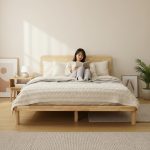 TOSHIKO Full Solid Wood Queen & King Size Bed Frame-Natural