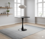 TULIP D80CM Round Dining Table-Black - Image 4
