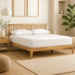 TORES Solid Wood Queen Bed-Natural