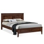 EDWIN Full Solid Wood Queen Bed Frame-Capuccinno - Image 3
