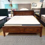 EDWIN Full Solid Wood Queen Bed Frame-Capuccinno - Image 4