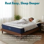 POLARÉ ESSENCE 11 inch Pocket Spring Arctic cool Fabric-4 Sizes - Image 3