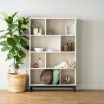 HOWELL Melamine High Bookcase-Light Grey