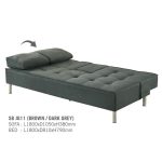 [Last Unit] LAUREN Sofa Bed With Cup Holder Arm Rest-Dark Grey - Image 2
