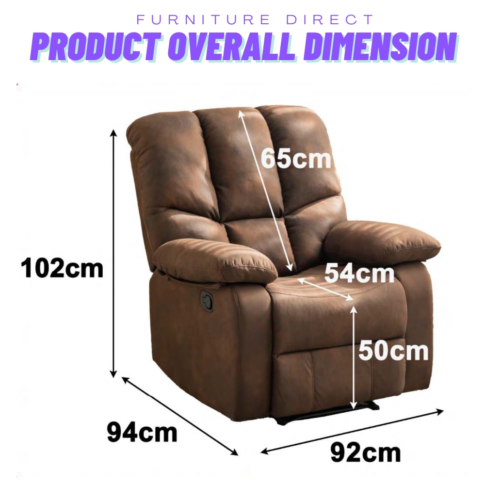 Recliner dimension sales