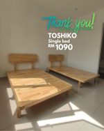 TOSHIKO Full Solid Wood Single Size Bed Frame-Natural - Image 5