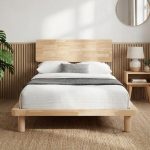 TOSHIKO Full Solid Wood Super Single Size Bed Frame-Natural