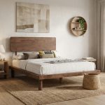TOSHIKO Full Solid Wood Super Single Size Bed Frame-Walnut - Image 2