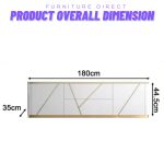 SHANIA 180CM TV Cabinet-White - Image 2