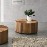 HADLEY Walnut Veneer Round Occasional Tables-2 Sizes - Image 4