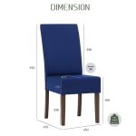MESI 6 Seater Dining Set With Bench-Blue - Image 9