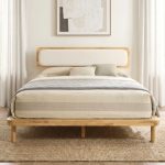 MIDORI Full Solid Wood Queen & King Bed Frame-Natural