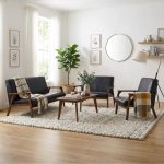 NICCO 1 Seater Wooden Sofa-Black PU - Image 2