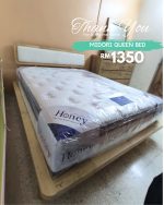 MIDORI Full Solid Wood Queen & King Bed Frame-Natural - Image 15