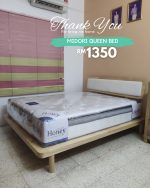 MIDORI Full Solid Wood Queen & King Bed Frame-Natural - Image 14