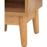 TENJI 25cm Compact Size Bedside Table-Oak - Image 11