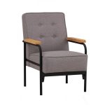 DALE 1 Seater Retro Sofa-Grey