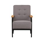 DALE 1 Seater Retro Sofa-Grey - Image 2