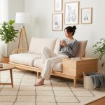 CELENA 3 Seater Wooden Storage Sofa-Natural
